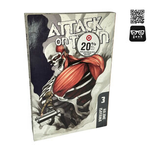 Attack on Titan Vol 3 Five Below Exclusive Used English Manga Graphic Novel Comi